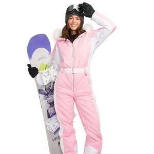 Tipsy Elves WOMEN'S POWDER PINK SNOW SUIT